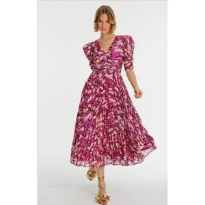 EXQUISE Anthropologie Seersucker Shift dress  Floral Size S